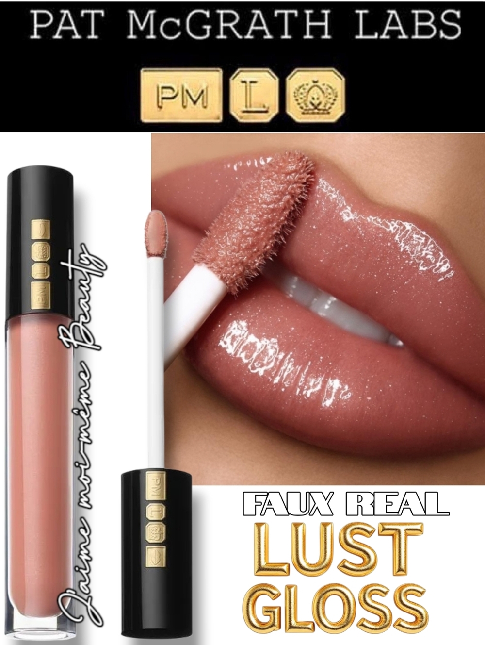Pat Mcgrath FAUX REAL LUST LIP GLOSS- Deep Beige With Pearlescent Finish